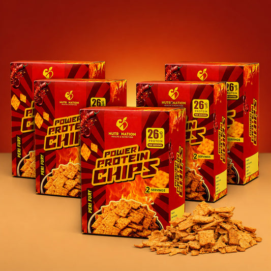 NutraNation's Power Protein Chips | 26g Protein | 132kcal | Box of 2 servings x 5