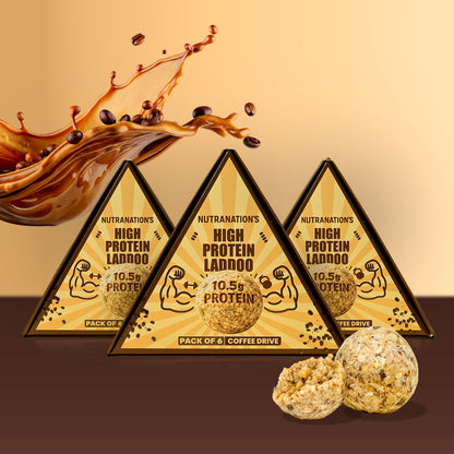 NutraNation's High Protein Laddoo | 10.5g Protein | Premium Protein-Rich Snack (Set of 3)