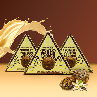 NutraNation's Power Protein Laddoo | Protein-Rich Energy Snack (Set of 3 Boxes)