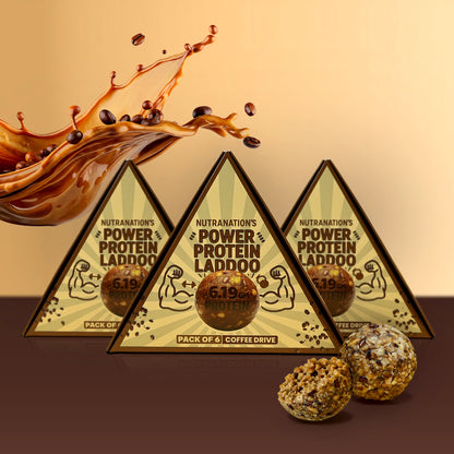NutraNation's Power Protein Laddoo | Protein-Rich Energy Snack (Set of 3 Boxes)