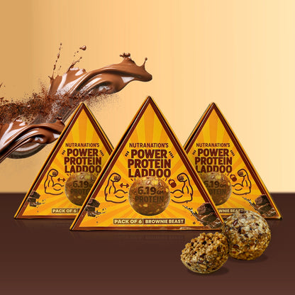 NutraNation's Power Protein Laddoo | Protein-Rich Energy Snack (Set of 3 Boxes)