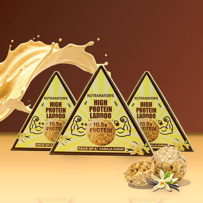 NutraNation's High Protein Laddoo | 10.5g Protein | Premium Protein-Rich Snack (Set of 3)