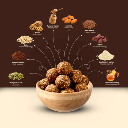 NutraNation's Power Protein Laddoo | Protein-Rich Energy Snack (Set of 3 Boxes)